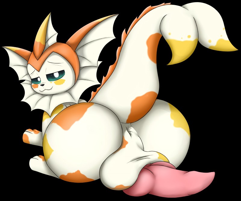 alternate_color animal_genitalia anus balls butt erection feral genitals looking_at_viewer male nude penis saggy_balls smile solo tail cloufy nintendo pokemon fan_character peppy_spray eeveelution generation_1_pokemon mammal pokemon_(species) vaporeon 2019 6:5 absurd_res alpha_channel digital_media_(artwork) hi_res