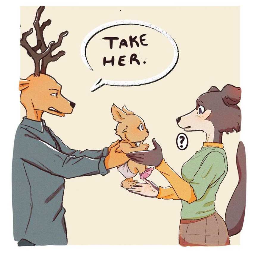 fan character, juno, and louis (beastars) created by eden fries and senbug