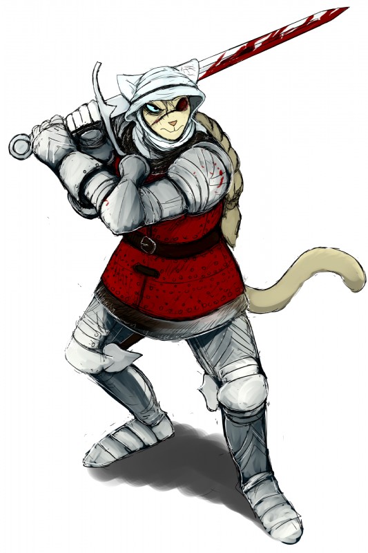 cat knight created by hladilnik