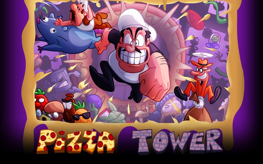 the vigilante, mr. stick, gustavo, brick, peppino spaghetti, and etc (pizza tower) created by jamearts and pizza box goblin