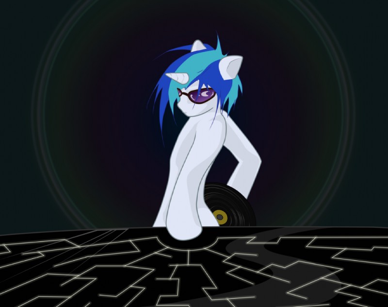 eyewear female record solo sunglasses claustrophobic_vampire friendship_is_magic hasbro my_little_pony vinyl_scratch_(mlp) equid equine horse mammal pony