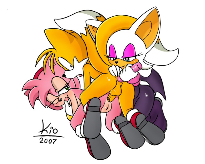 amy rose, kio, miles prower, and rouge the bat (sonic the hedgehog (series) and etc)