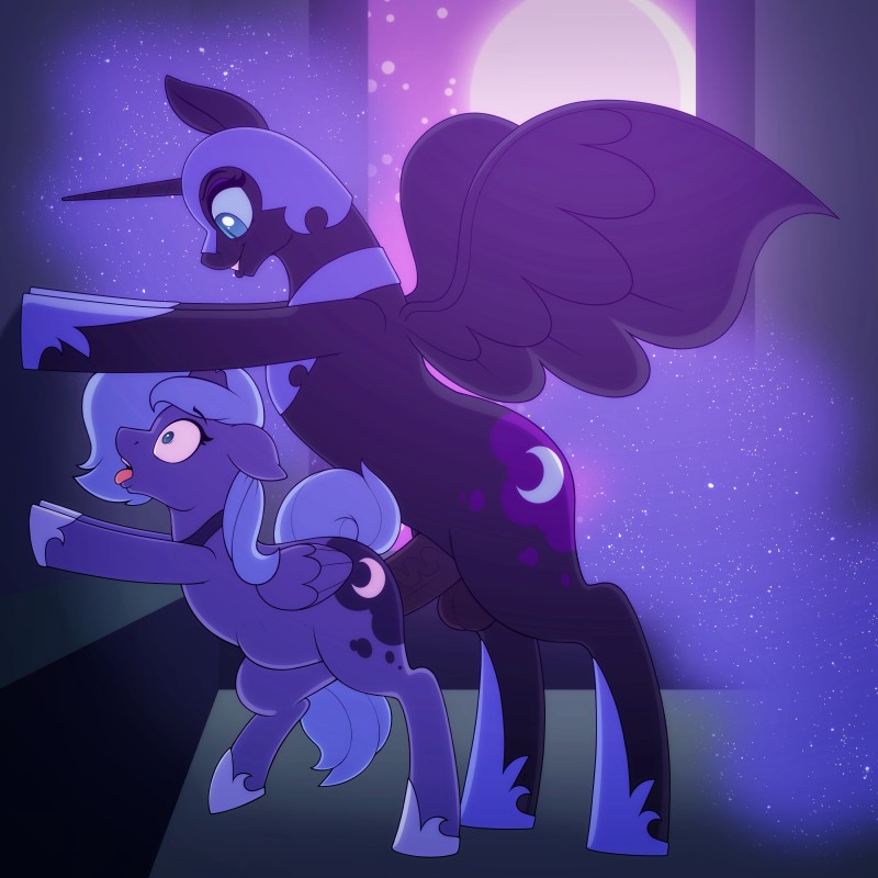 nightmare moon and princess luna (friendship is magic and etc) created by stunnerpony