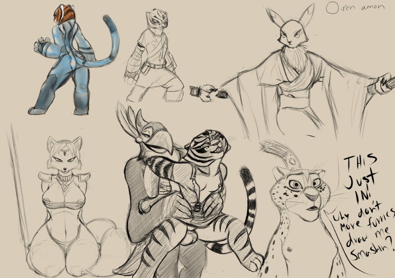 fabienne growley, kass, krystal, and master tigress (the legend of zelda and etc) created by sabrotiger