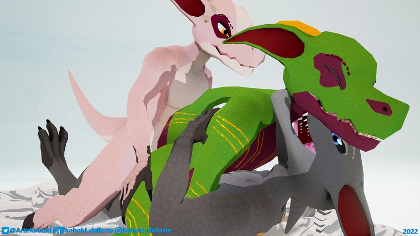 anthro bite claws female from_behind_position group group_sex horn low_poly male male/female neck_bite nude sex simple_background threesome throat_biting trio kobold_dellarte gavit kret sek humanoid kobold reptile scalie 16:9 3d_(artwork) digital_media_(artwork) hi_res widescreen