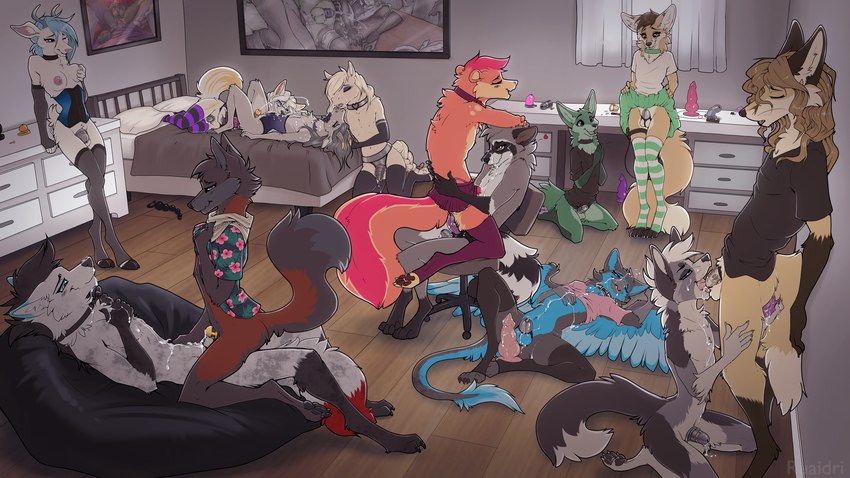 4_toes 5_fingers anal anal_beads anal_penetration anthro anthro_on_anthro anthro_penetrated anthro_penetrating anthro_penetrating_anthro antlers areola armwear balls bed bed_covers bedding blonde_hair blue_body blue_eyes blue_feathers blue_fur blue_hair blue_wings bodily_fluids bottomless bottomless_anthro bottomless_male bottomwear breast_grab breasts brown_body brown_eyes brown_fur brown_hair brown_tail butt chair chastity_cage chastity_device claws clothed clothed/nude clothed_anthro clothed_gynomorph clothed_intersex clothed_male clothed_sex clothing clothing_lift cloven_hooves collar corset countershade_torso countershading cum cum_in_mouth cum_inside cum_on_balls cum_on_belly cum_on_body cum_on_chest cum_on_face cum_on_self cum_on_tongue dildo dildo_in_ass dildo_insertion eye_contact eyes_closed eyewear feathered_wings feathers feet finger_claws fingerless_armwear fingers fur furniture genital_fluids genitals glasses green_body green_fur green_tail grey_body grey_fur grey_hair grey_tail group group_sex gynomorph hair hand_on_breast hand_on_own_breast heart_symbol hooves horn inner_ear_fluff inside intersex kneeling legwear lingerie looking_at_another looking_down looking_down_at_another looking_up looking_up_at_another lying lying_on_bed male male/male male_penetrated male_penetrating male_penetrating_male navel nipples no_underwear nude nude_anthro nude_male object_in_ass office_chair on_back on_bed on_chair on_ground on_side open_mouth open_smile oral pantsless pantsless_anthro pantsless_gynomorph pantsless_intersex pantsless_male partially_clothed partially_clothed_anthro partially_clothed_gynomorph partially_clothed_intersex partially_clothed_male pattern_clothing pattern_legwear pattern_thigh_highs pawpads paws penetration penis picture_frame pillow red_eyes sex sex_toy sex_toy_in_ass sex_toy_insertion shirt shirt_lift shirt_only shirt_up sitting sitting_on_chair skirt skirt_lift smile standing standing_sex strapon strapon_in_ass strapon_insertion strapon_over_chastity strapon_sex striped_clothing striped_legwear striped_thigh_highs stripes t-shirt t-shirt_only tail teeth thigh_highs toe_claws toeless_legwear toeless_thigh_highs toes tongue topless topless_anthro topless_male topwear topwear_lift topwear_only topwear_up toying_partner tuft white_hair wings yellow_body yellow_fur yellow_tail ruaidri mythology edgar_vladilisitsa gale_(ruaidri) avian canid canine deer equid equine fox gryphon horse mammal maned_wolf mephitid mythological_avian mythological_creature skunk 2025 digital_media_(artwork) hi_res