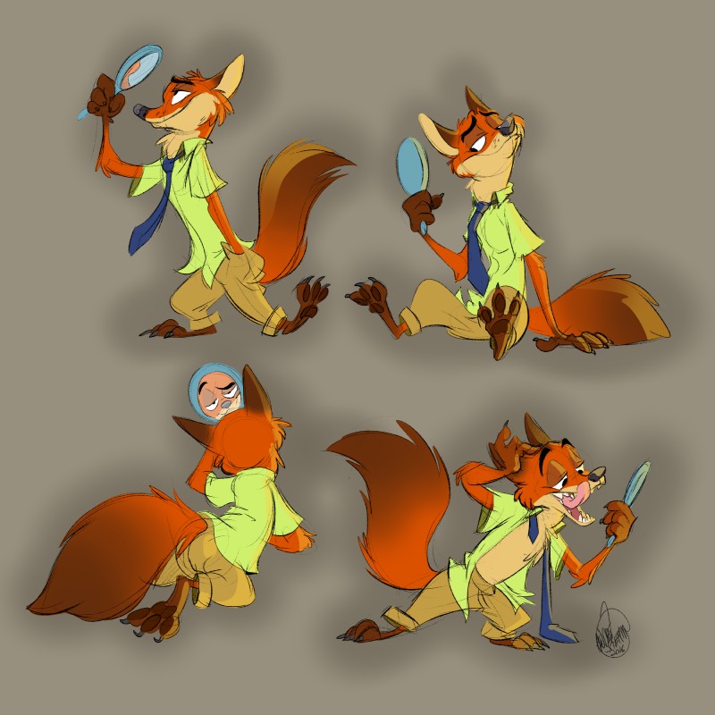 nick wilde (zootopia and etc) created by sharpdressedreptile