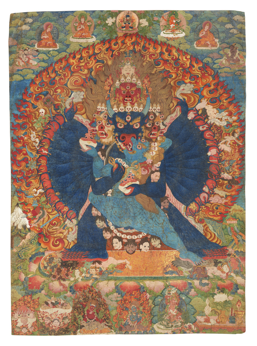 2_horns 5_fingers 5_toes 9_heads accessory ambiguous_feral ambiguous_gender angry anthro arrow_(weapon) axe balls banner beak beard biped blonde_hair blood blood_from_eye blood_from_mouth blood_in_mouth blue_body bodily_fluids bone bracelet butt clothed clothed_human clothed_male clothing cloud club_(weapon) container death detailed_background duo_focus ear_piercing ear_ring facial_hair fangs feathered_wings feathers feet female female_human feral fingers fire flower flowing_hair frown fully_impaled genitals gore group hair hair_accessory halo hammer headgear holding_arrow holding_axe holding_club holding_knife holding_melee_weapon holding_object holding_polearm holding_shield holding_spear holding_sword holding_weapon horn hug hugging_another human_on_anthro impalement interspecies jewelry knife leaf lotus_(flower) lotus_pose male male/female male_anthro male_human melee_weapon monk mouth_closed multi_arm multi_eye multi_head multi_leg multi_limb multi_wielding necklace nude nude_anthro nude_female nude_human nude_male open_mouth piercing pinned_by_foot plant plantigrade polearm proboscis_(anatomy) quadruped ranged_weapon religion religious_clothing ring_piercing robe severed_arm severed_body_part severed_head severed_leg severed_limb shield sitting size_difference skull spear standing stepped_on stomping sword teeth toes tongue tools trunk_(anatomy) tusks vajra_(buddhism) weapon wings unknown_artist asian_mythology buddhism buddhist_mythology hindu_mythology mythology public_domain brahma chandra_(deity) ganesha indra_(deity) kartikeya manjushri shiva surya_(deity) tsongkhapa vaishravana vajra_vetali vajradhara vajrayogini vishnu yama_(deity) yamantaka accipitrid accipitriform anatid anseriform anserine asinus avian bird bovid bovine camel camelid canid canine canis caprine cattle chicken corvid corvus_(genus) deity deva domestic_dog donkey elephant elephantid equid equine fox galliform goose human mammal mythological_creature oscine owl parrot passerine phasianid proboscidean raven sheep swan true_buffalo vulture water_buffalo 1740 18th_century absurd_res ancient_art hi_res painting_(artwork) traditional_media_(artwork) traditional_painting_(artwork) brother_(lore) brothers_(lore) father_(lore) father_and_child_(lore) father_and_son_(lore) parent_(lore) parent_and_child_(lore) parent_and_son_(lore) sibling_(lore) son_(lore)