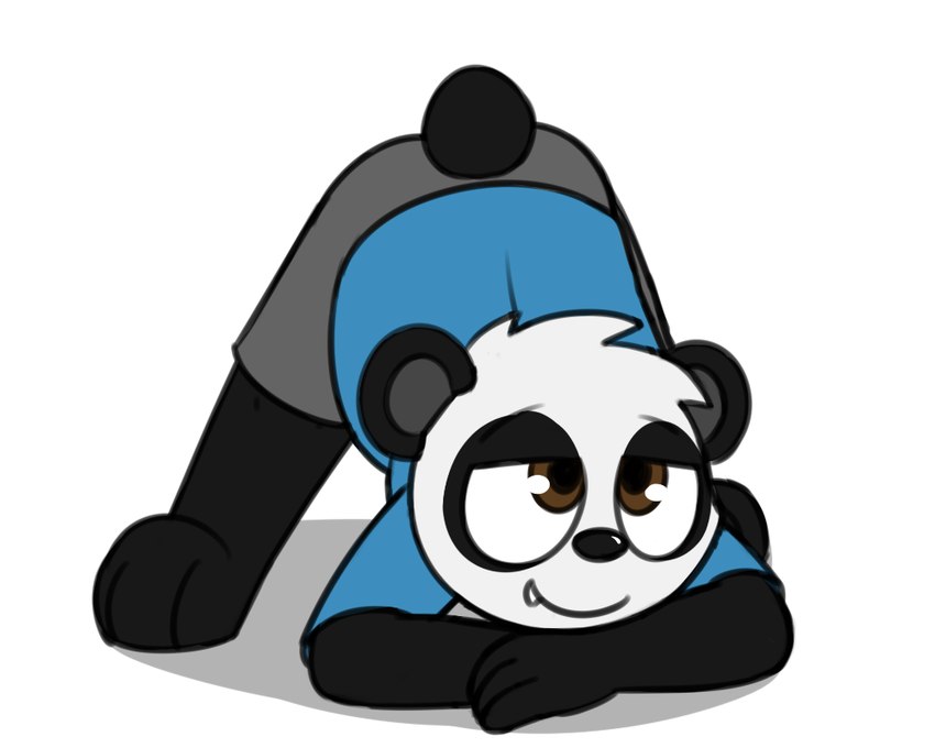 3_toes anthro ass_up barefoot clothed clothing feet fur jack-o'_pose male pose smile solo toes young young_anthro pokefound da_silva jun_(pokefound) bear giant_panda mammal 5:4