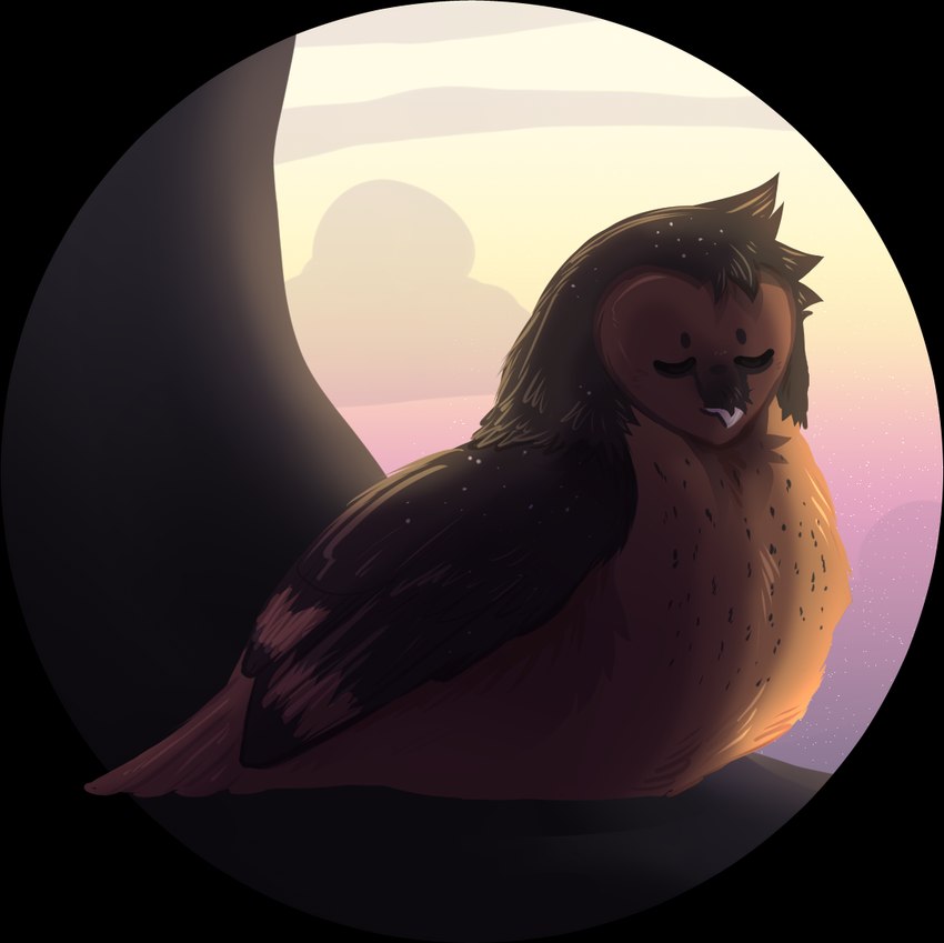 ambiguous_gender beak brown_body brown_feathers eyes_closed feathered_wings feathers feral grey_beak head_tuft sitting sleeping solo tuft wings jaspering guardians_of_ga'hoole fan_character australian_masked_owl avian bird owl tasmanian_masked_owl tyto tytonid 2022 digital_media_(artwork) digital_painting_(artwork) full-length_portrait portrait shaded trans_(lore) trans_man_(lore)