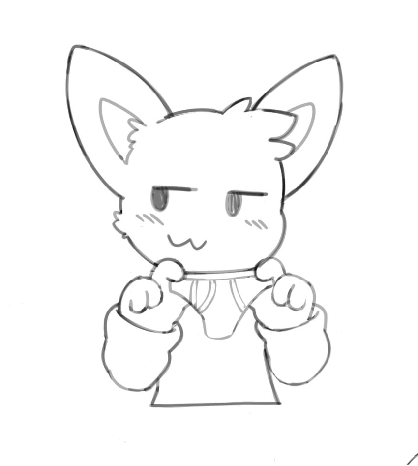 4_fingers anthro blush clothing fingers holding_briefs looking_aside male simple_background smug solo topwear white_background young young_anthro young_male aury kangaroo macropod mammal marsupial 2023 hi_res monochrome