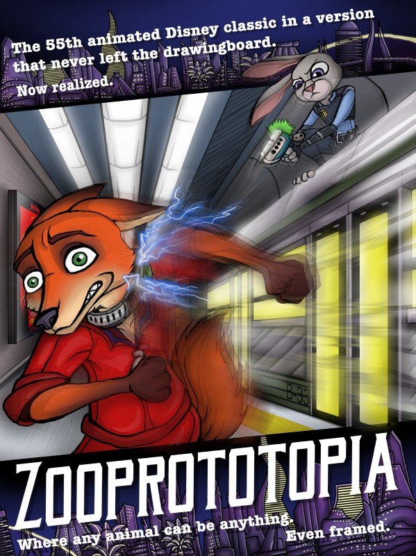 4_toes >:( angry anthro clenched_teeth clothing collar dart_gun dipstick_ears ear_markings feet female fist fur green_eyes grey_body grey_fur holding_object holding_weapon male motion_blur multicolored_ears orange_body orange_fur police police_uniform poster poster_template purple_eyes running scared shock_collar subway teeth text toes train tranquilizer uniform vehicle weapon thisisthepartwhereyou disney zootopia judy_hopps nick_wilde canid canine fox lagomorph leporid mammal rabbit red_fox true_fox 2016 absurd_res english_text hi_res