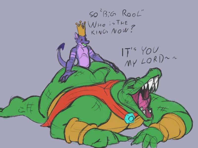 alfa quinto and king k. rool (donkey kong (series) and etc) created by alfa quinto (artist)