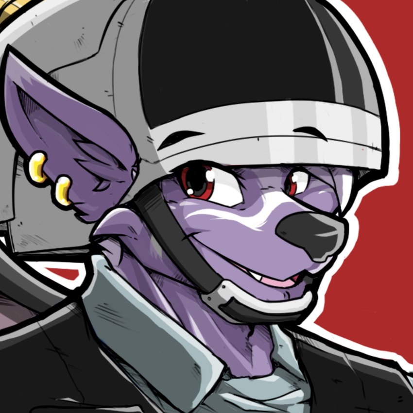 anthro clothing ear_piercing fur grinning_at_viewer happy headgear horn looking_at_viewer male military_clothing military_helmet military_uniform piercing red_background simple_background solo uniform deser7cat slightly_damned star_wars buwaro_elexion demon fire_demon_(slightly_damned) hi_res