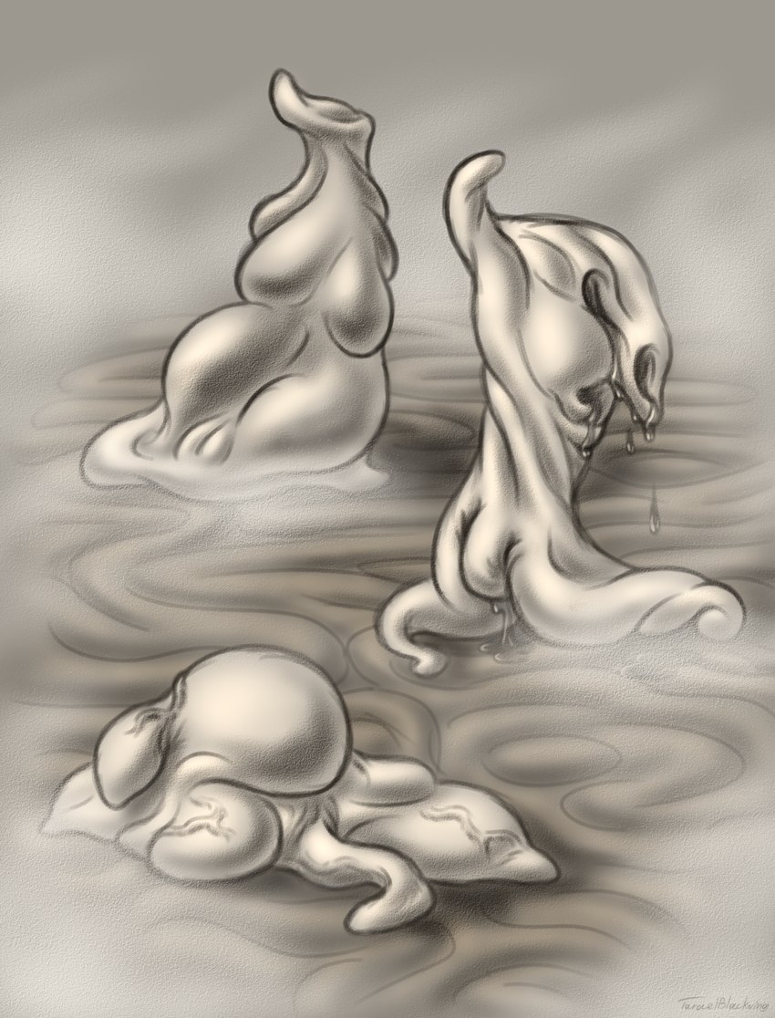 ambiguous_gender amorphous bodily_fluids breasts featureless_breasts female fog genitals group headless pale_skin pussy suggestive suggestive_fluid tentacles trio unusual_anatomy unusual_genitalia vein what taraelblackwing blob_creature flesh_creature unknown_species hi_res