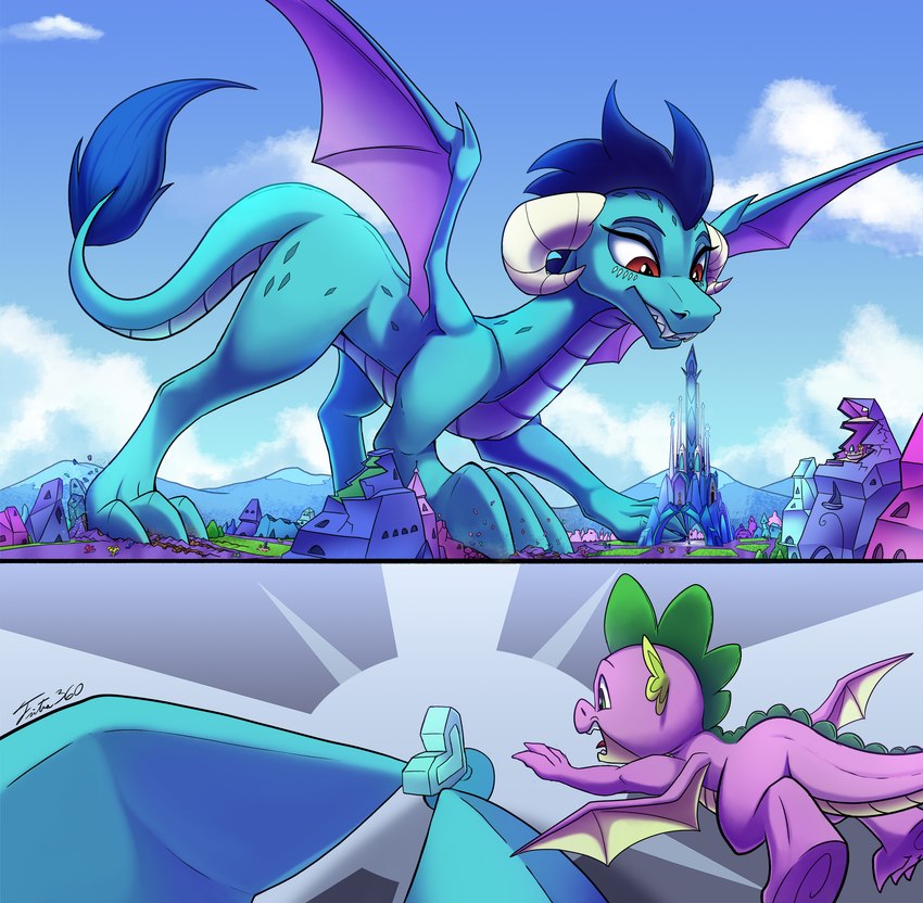 princess ember and spike (friendship is magic and etc) created by tsitra360