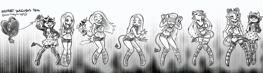 basic_sequence breasts butt_slap cellphone clothed clothing corruption dress duo electronics female footwear hair hooves horn human_to_humanoid linear_sequence long_hair multi_frame_sequence navel phone pigeon_toed shoes simple_background six_frame_image six_frame_sequence skimpy slap smile spade_tail spanking species_transformation surprise tail text thick_thighs transformation transformation_sequence wide_hips mr-dna the_underburbs bel_brimston demon human humanoid mammal 2015 english_text hi_res monochrome sequence