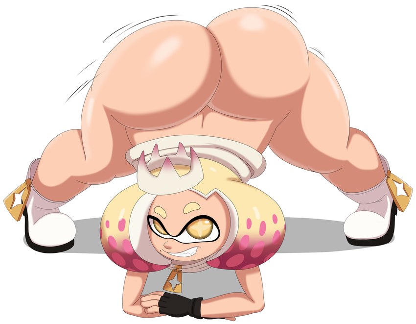 ass_up big_butt biped bottomless butt clothed clothing female huge_butt jack-o'_pose looking_at_viewer pose smile solo mechspazer nintendo splatoon pearl_(splatoon) cephalopod humanoid inkling marine mollusk absurd_res hi_res