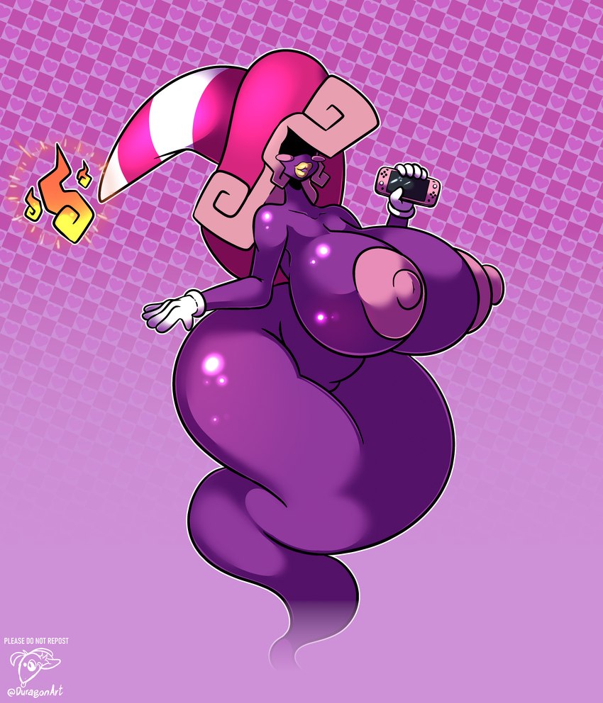 anthro areola big_areola big_breasts big_nipples bimbo_lip bimbofication breasts clothing female gloves hair handwear hat headgear headwear huge_areola huge_breasts huge_nipples hyper hyper_breasts legless long_hair mature_female nipples not_furry overweight overweight_female wide_hips witch_hat duragonart mario_bros nintendo nintendo_switch_lite paper_mario vivian_(mario) shadow_creature shadow_humanoid shadow_siren absurd_res hi_res