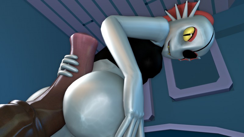 animal_genitalia animal_penis bubble_butt butt clothed clothing disembodied_penis duo equine_genitalia equine_penis erection eye_patch eyewear female genitals male male/female penis solo_focus vein veiny_penis unknown_artist undertale undertale_(series) undyne fish marine 16:9 3d_(artwork) digital_media_(artwork) hi_res source_filmmaker_(artwork) widescreen