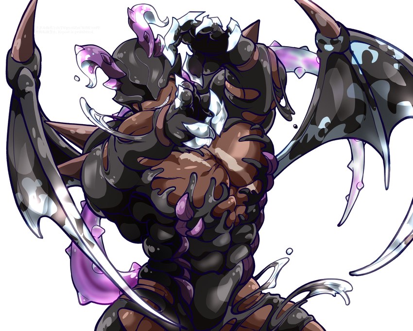 abs latex liquid_latex looking_at_viewer male membrane_(anatomy) membranous_wings muscular muscular_male obliques pecs simple_background solo tentacles white_background wings pyc6zncwf9uvnpf lifewonders tokyo_afterschool_summoners nightgaunt monster 5:4 hi_res