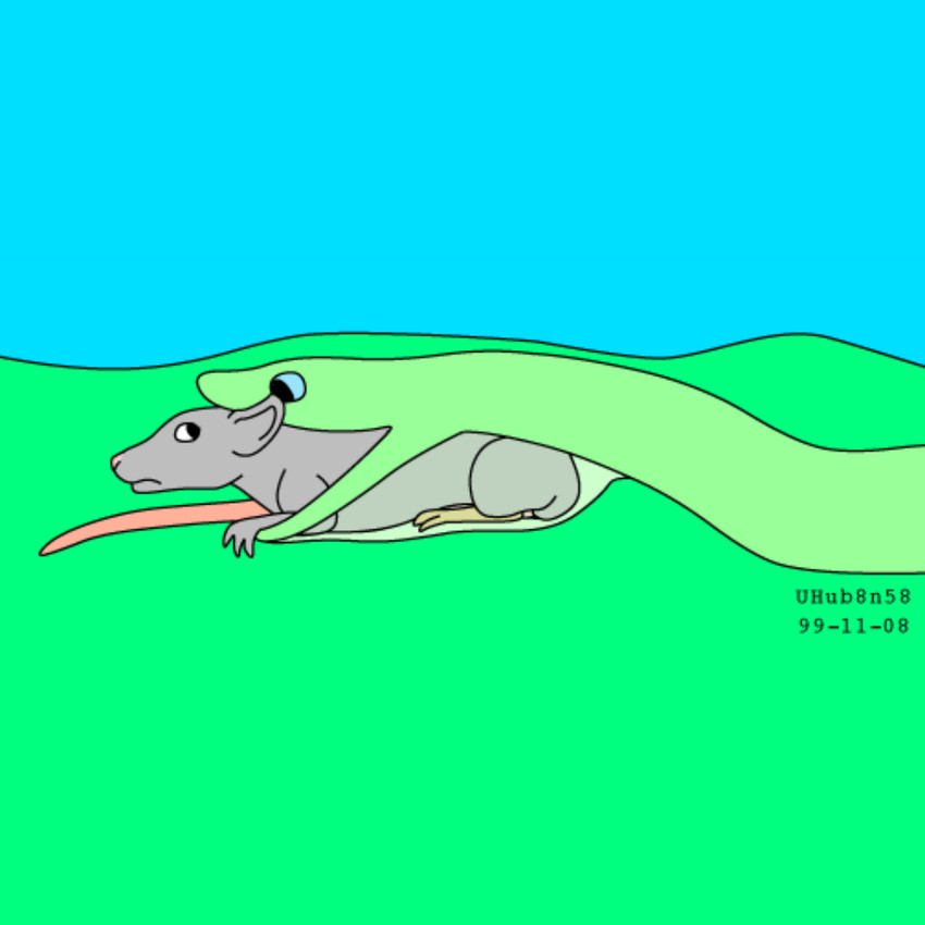blue_eyes duo feet_first feral feral_pred feral_prey frown fur grass green_body grey_body grey_fur larger_pred male male/male male_prey nude_male nude_pred nude_prey open_mouth oral_vore outside plant size_difference sky tail translucent translucent_body vore urbanhermit mammal murid murine rat reptile rodent scalie snake 1999 1:1 colored dated