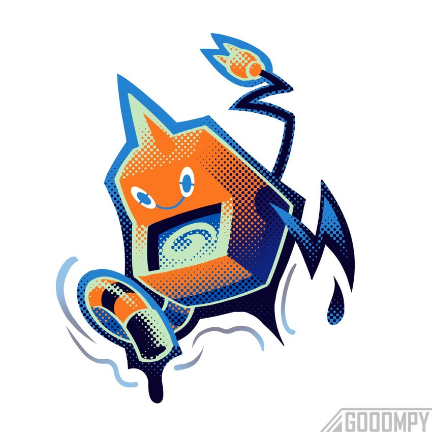 1_horn ambiguous_gender beta_design blue_electricity blue_eyes dripping electrical_plug feral halftone horn hose orange_body orange_horn simple_background smile solo spiral toilet water white_background gooompy 2024_pokemon_gigaleak beta_pokemon_games nintendo pokemon beta_pokemon_(species) beta_wash_rotom generation_4_pokemon pokemon_(species) rotom 1:1 2024 artist_name colored digital_drawing_(artwork) digital_media_(artwork) hi_res