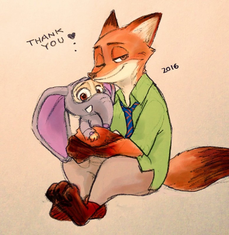 finnick and nick wilde (zootopia and etc) created by mortic ox
