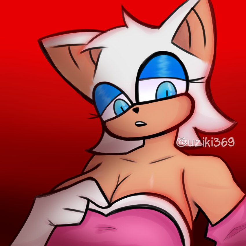 anthro breast_focus breasts female solo uziki sega sonic_the_hedgehog_(series) rouge_the_bat bat mammal 1:1 hi_res