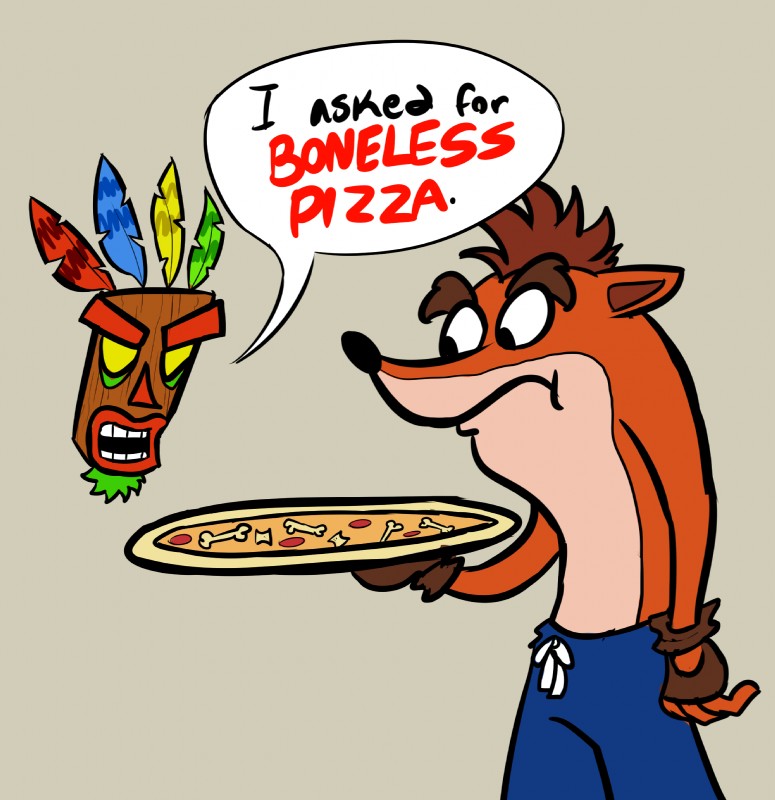 aku-aku and crash bandicoot (crash bandicoot (series) and etc) created by sweet-tweeties