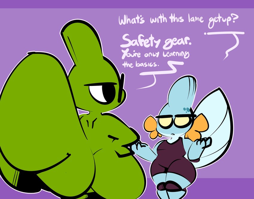 anthro big_butt butt clothing dialogue duo eyewear female freckles glasses male nude purple_background simple_background size_difference tail thick_thighs wrestling_outfit 1-upclock nintendo pokemon jay_(1-upclock) noh_(1-upclock) generation_2_pokemon generation_3_pokemon larvitar mudkip pokemon_(species) 2024 digital_media_(artwork) hi_res daughter_(lore) father_(lore) father_and_child_(lore) father_and_daughter_(lore) parent_(lore) parent_and_child_(lore) parent_and_daughter_(lore)