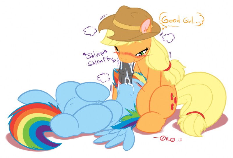 applejack and rainbow dash (friendship is magic and etc) created by 0r0ch1