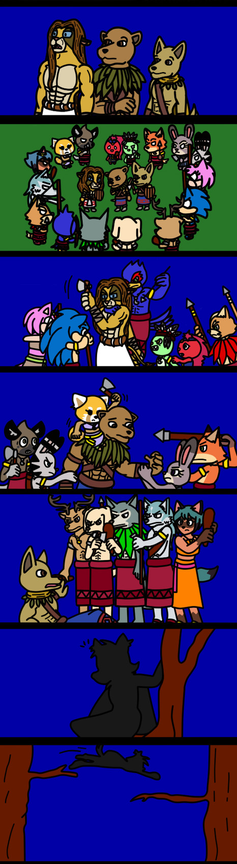 mr. wolf, legoshi, sonic the hedgehog, louis, michiru kagemori, and etc (sonic the hedgehog (series) and etc) created by ameth18 and sirinathehedgehog