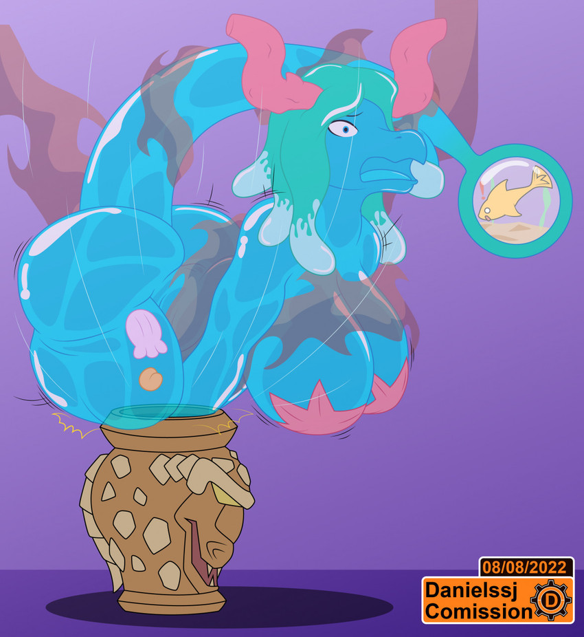 anthro big_breasts big_butt breasts butt captured dragon_capture_jar female forced green_hair hair huge_breasts huge_butt huge_hips huge_thighs navel nipples non-mammal_breasts non-mammal_navel non-mammal_nipples open_mouth seashell shell solo starfish_(accessory) starfish_bra starfish_on_nipples sucked_in thick_thighs water_body wide_hips danielssj mythology aquatic_dragon asterozoan dragon echinoderm fish goo_creature marine mythological_creature mythological_scalie scalie starfish 2022 dated hi_res