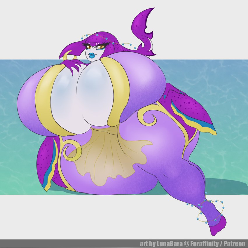 big_breasts big_butt breasts butt female fish_lips hand_on_breast hand_on_hip huge_breasts huge_butt huge_hips hyper hyper_breasts hyper_butt hyper_hips lips looking_at_viewer solo thick_lips wide_hips lunabara breath_of_the_wild nintendo tears_of_the_kingdom the_legend_of_zelda animal_humanoid fish fish_humanoid humanoid marine marine_humanoid shark_humanoid zora 1:1 hi_res