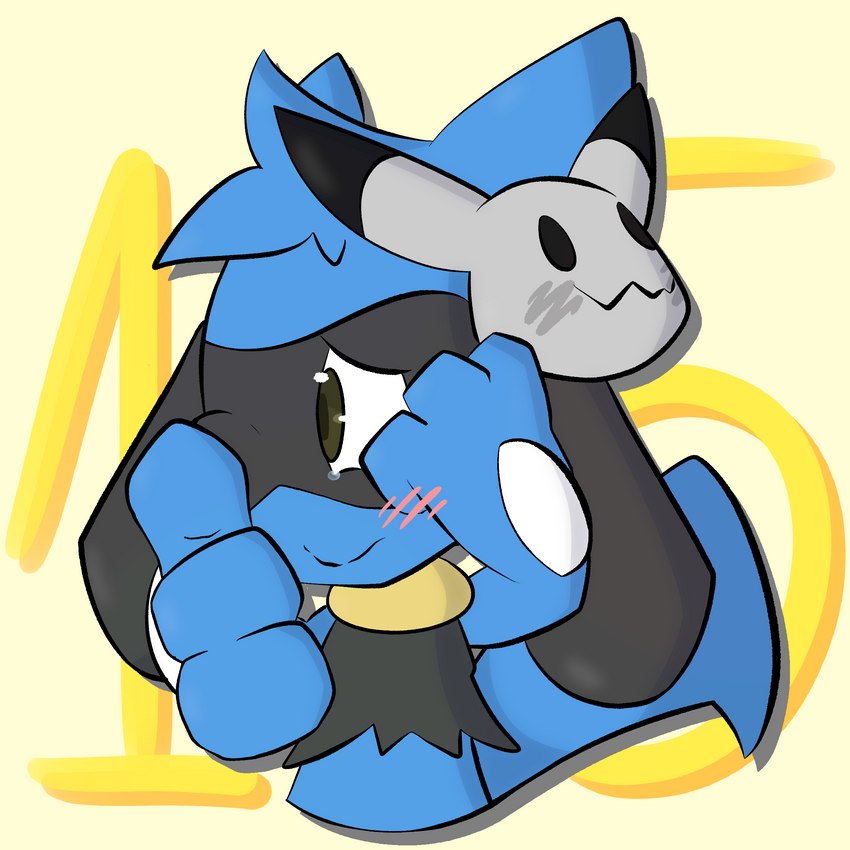 bodily_fluids feral male solo tears hugoriolu nintendo pokemon hugo_the_riolu generation_4_pokemon pokemon_(species) riolu 1:1 hi_res