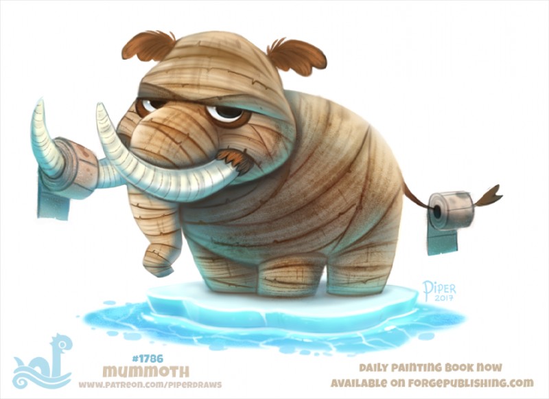 ambiguous_gender feral iceberg solo text toilet_paper piper_thibodeau elephantid mammal mammoth prehistoric_species proboscidean 11:8 digital_media_(artwork) digital_painting_(artwork) english_text url