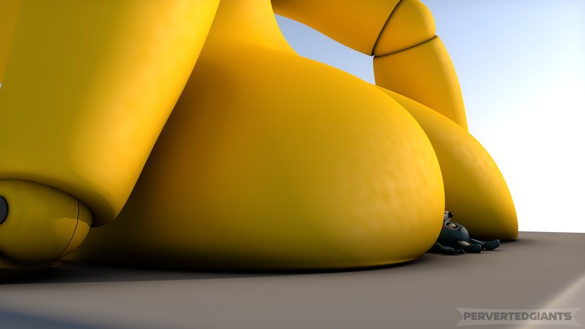 butt butt_crush crush duo female macro pervertedgiants five_nights_at_freddy's five_nights_at_freddy's_2 scottgames toy_chica_(fnaf) 16:9 3d_(artwork) digital_media_(artwork) hi_res widescreen