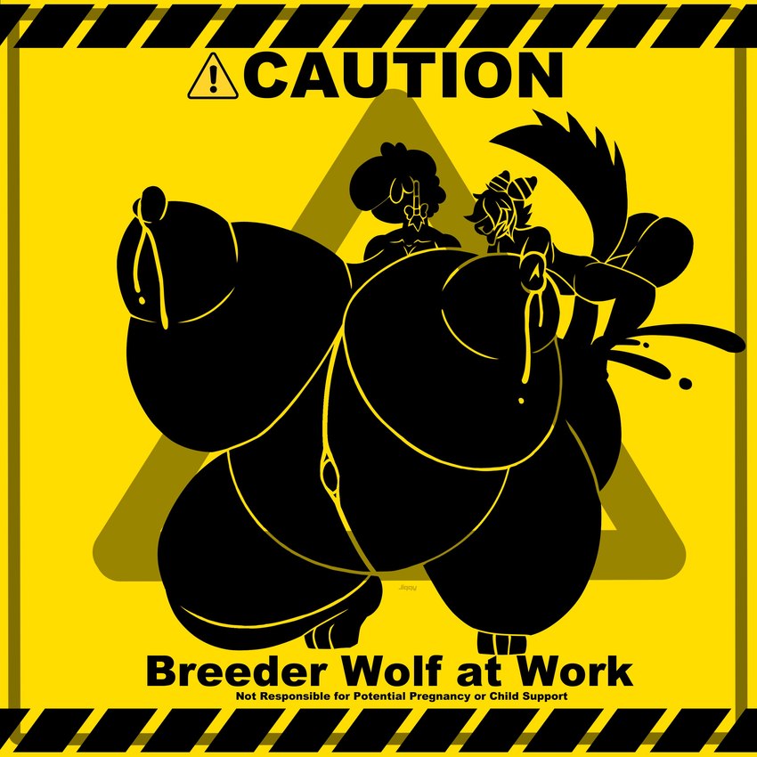anthro balls big_balls big_breasts big_butt big_penis bodily_fluids breasts butt cum cum_inflation cum_inside curvy_figure duo ejaculation female genital_fluids genitals huge_balls huge_breasts huge_butt huge_penis hyper inflation male male/female penis pregnant sex sign size_difference small_dom_big_sub text thick_thighs voluptuous warning_sign jiqqy nintendo pokemon dolly_(jiqqy) zak_(zak_hitsuji) bovid canid canine canis caprine generation_8_pokemon mammal pokemon_(species) sheep wolf wooloo 1:1 absurd_res english_text hi_res