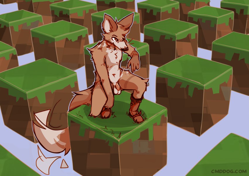 anthro balls biped boots boots_only brown_body brown_fur clothing crouching dirt_block flaccid footwear footwear_only fur genitals humanoid_genitalia humanoid_penis male male_anthro minecraft_block mostly_nude multicolored_body multicolored_fur parkour parkour_noob penis shoes solo tan_body tan_fur white_body white_fur lawyerdog microsoft minecraft mojang parkour_civilization xbox_game_studios cantio_(lawyerdog) canid canine canis coyote mammal 2024 digital_media_(artwork)