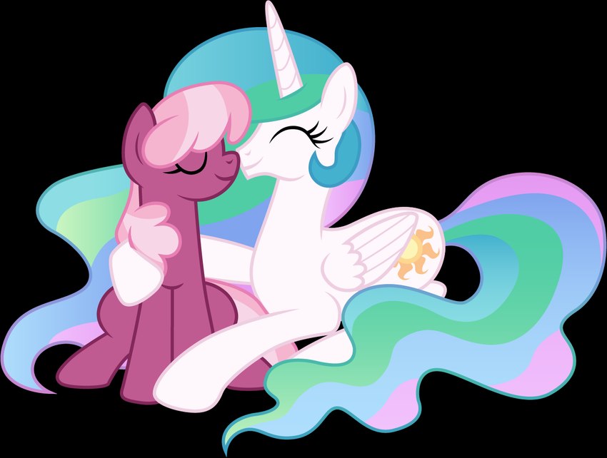 cutie_mark duo eyes_closed feathered_wings feathers female female/female feral hair horn hug multicolored_hair on_model purple_body simple_background smile transparent_background two_tone_hair voice_actor_joke white_body wings cloudyglow friendship_is_magic hasbro my_little_pony mythology cheerilee_(mlp) princess_celestia_(mlp) earth_pony equid equine horse mammal mythological_creature mythological_equine pony winged_unicorn 2017 alpha_channel