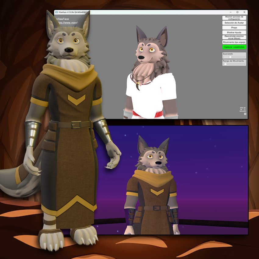 3d_modeling anthro armor bracers clothed clothing footwear fur grey_body grey_fur male model robe sandals shoes solo vrchat_model yellow_eyes xca zgf_art mythology vrchat canid canine canis mammal mythological_canine mythological_creature were werecanid werecanine werewolf wolf 1:1 2024