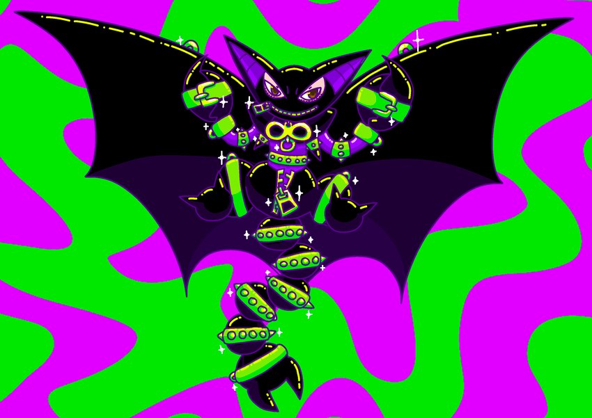 ambiguous_gender bat_wings bdsm bondage bondage_gear bound claws cuff_(restraint) feral implied_transformation infinity_symbol lobster_claws membrane_(anatomy) membranous_wings restraints solo symbol tail wings zipper zipper_down zipper_mouth sqrkyclaws nintendo pokemon rubbermon generation_4_pokemon gliscor pokemon_(species) hi_res