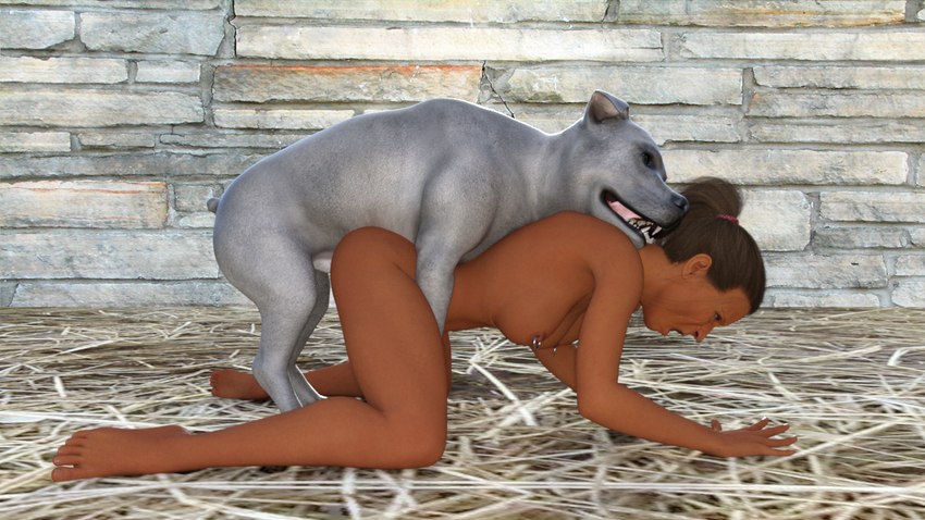 bestiality blue_eyes bodily_fluids breasts breeding_slave brown_hair doggystyle duo female female_on_feral female_penetrated feral forced from_behind_position hair male male/female medium_breasts nipple_piercing nipples nude pain painful_penetration paws penetration piercing rape realistic_feral sex skinny slave small_waist tanned_skin tears thrusting jollybizz canid canine canis domestic_dog human mammal pit_bull 16:9 3d_(artwork) digital_media_(artwork) widescreen