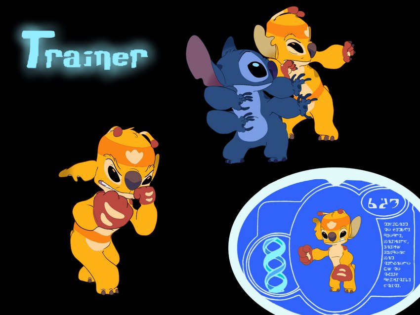 fan character, stitch, and trainer (creative commons and etc) created by artistissues