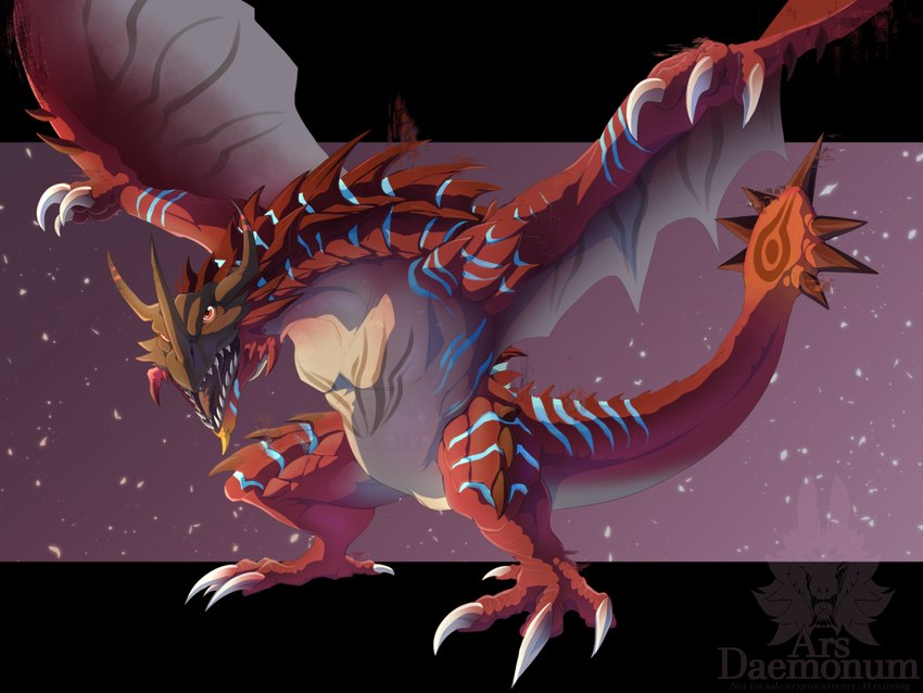 armor claws feral flying headgear helmet male pecs red_body red_scales scales solo wings sutunununu bandai_namco capcom digimon monster_hunter digimon_(species) flying_wyvern greymon hybrid rath_wyvern rathalos rathgreymon crossover