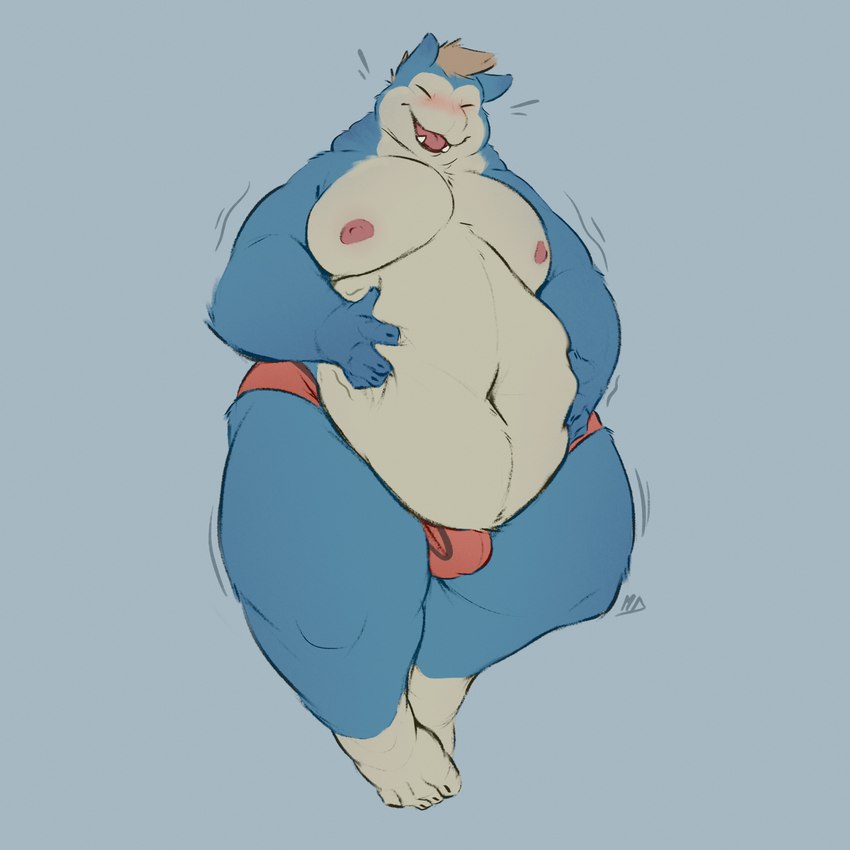 anthro belly belly_grab big_belly blush briefs bulge clothed clothing hair male moobs navel nipples obese obese_male overweight overweight_male solo thick_thighs underwear underwear_only minedoo nintendo pokemon minedoo_(character) generation_1_pokemon pokemon_(species) snorlax 1:1 absurd_res hi_res