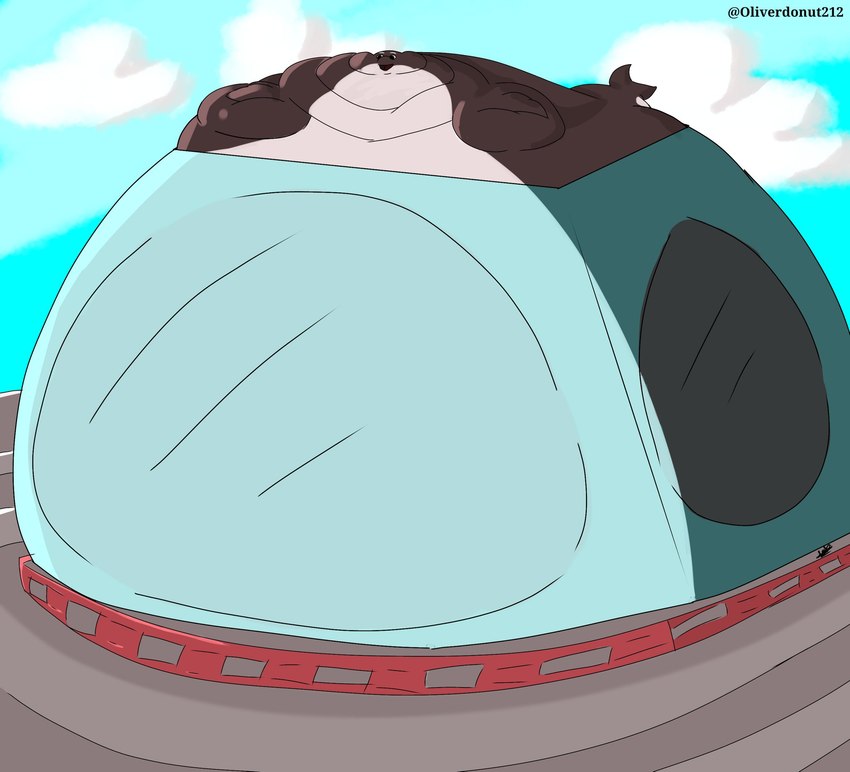 aquarium cramped feral immobile inflation male morbidly_obese morbidly_obese_feral obese obese_feral overweight overweight_feral overweight_male semi-anthro simple_background solo stuck vivarium oliverdonut212 cetacean dolphin mammal marine oceanic_dolphin orca toothed_whale flat_colors hi_res shaded simple_shading