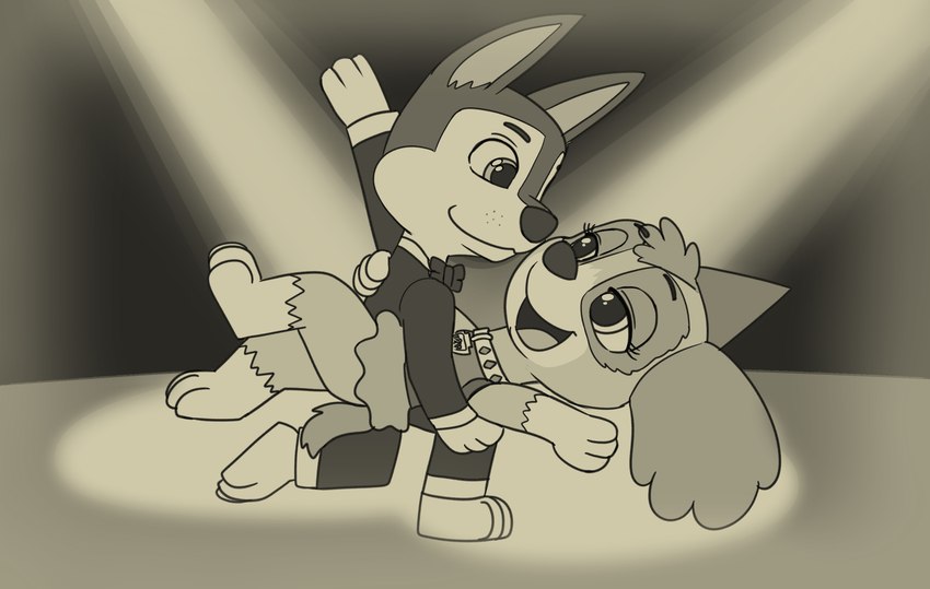 chase and skye (paw patrol) created by furnut