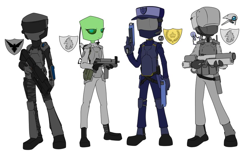 chad, cody, fan character, loosy, and rodney (invader zim and etc) created by sandwich-anomaly